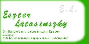 eszter latosinszky business card
